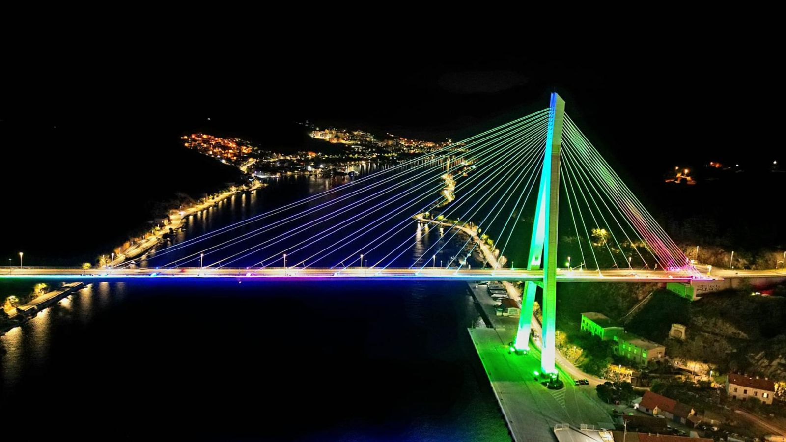 Dr. Franjo Tuđman Bridge lighting